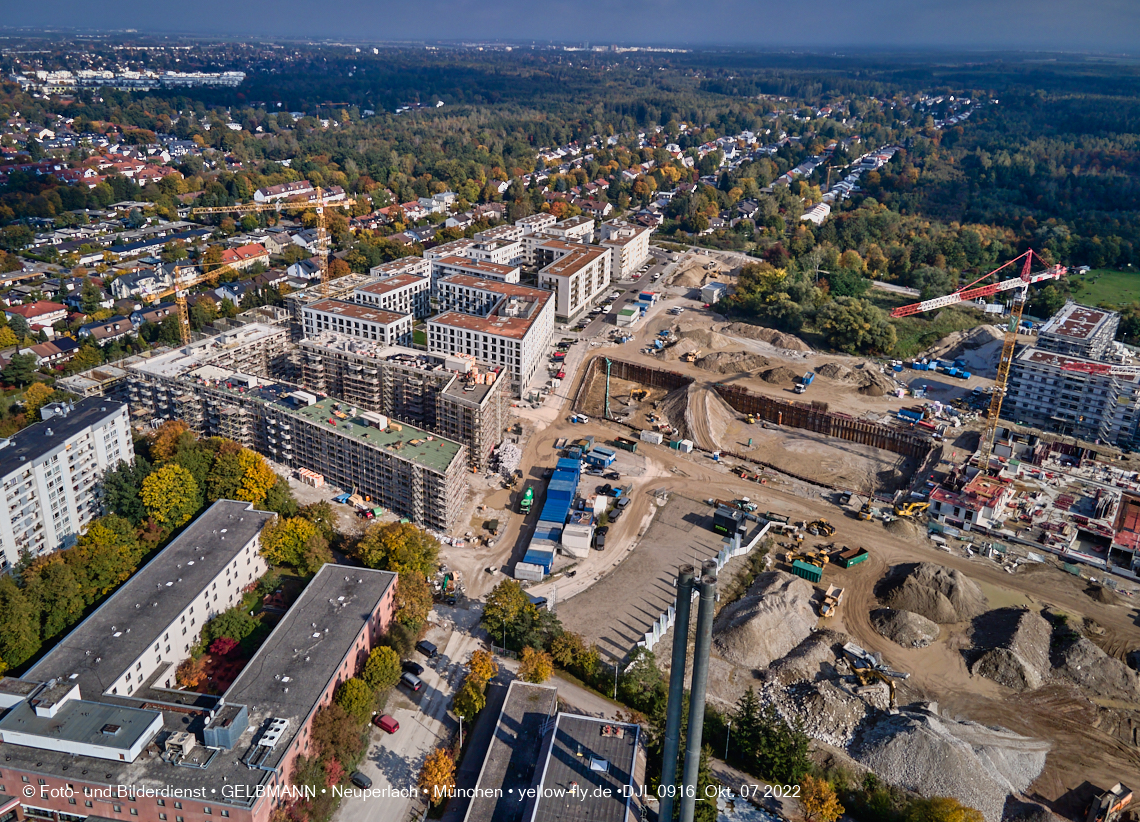 13.10.2022 - Baustelle Alexisquartier und Pandion Verde in Neuperlach